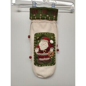 Christmas Embroidered Embelished Decorative Wine Bag Holder Ornament Santa